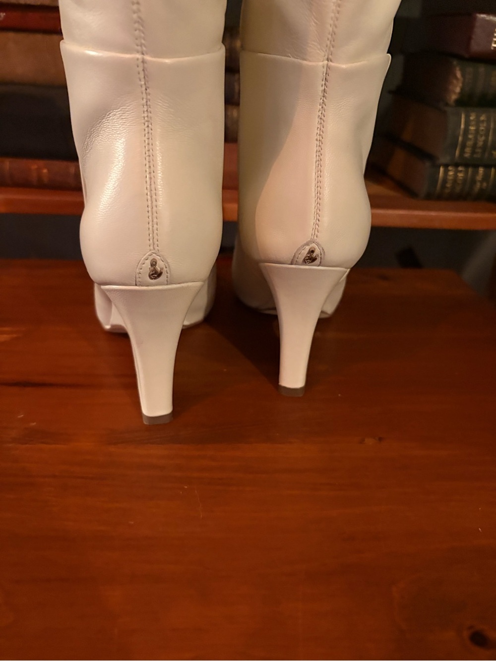 Sam Edelman Vance Ivory Knee Pointed-Toe Boots - Picture 8 of 13